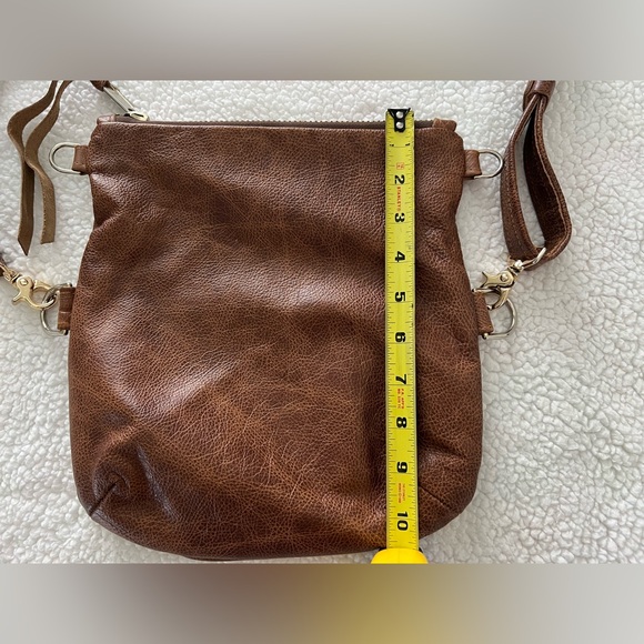 Genuine Leather Crossbody Foldover satchel. Daylin Skye Designs. - Picture 5 of 6